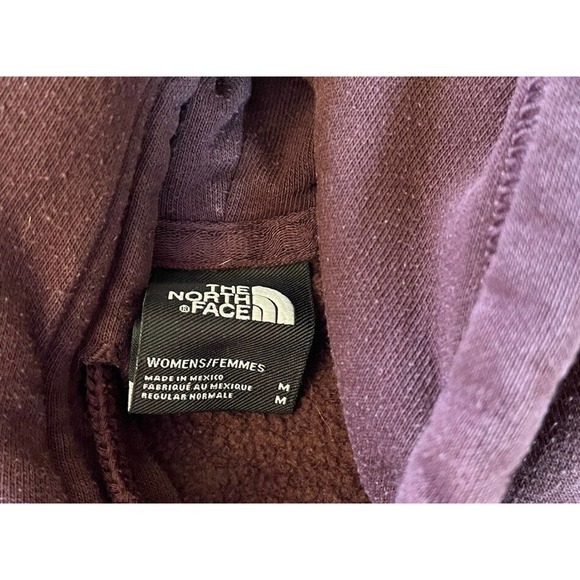 The North Face Hoodie Womens Size Medium M Burgundy Pullover Logo Sweatshirt - Picture 7 of 7